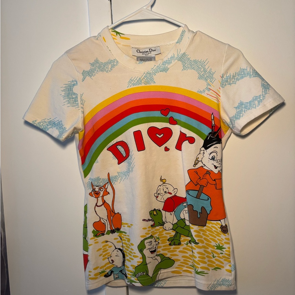 Galliano for Dior Cartoon Graphic T-Shirt